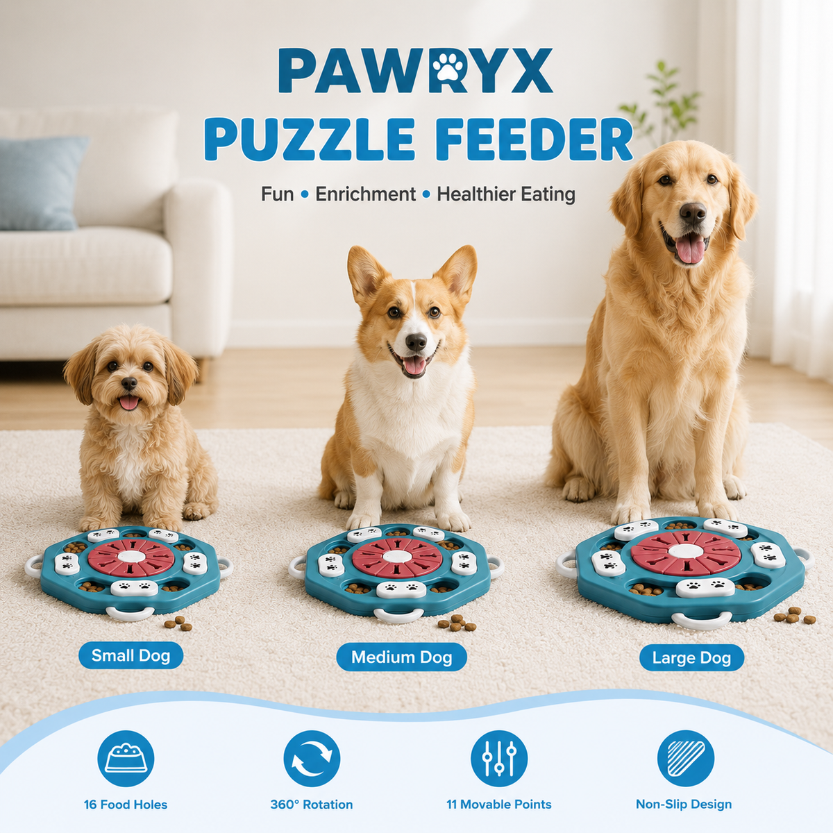BrainBoost™ Slow Feeder & Puzzle Toy
